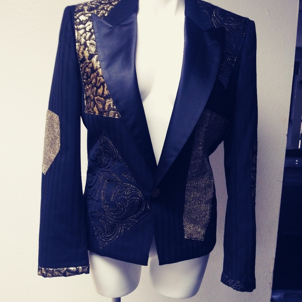 A fully lined short designer jacket
